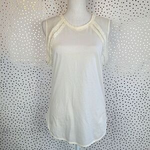 J. Crew Petal Tank Ivory Top